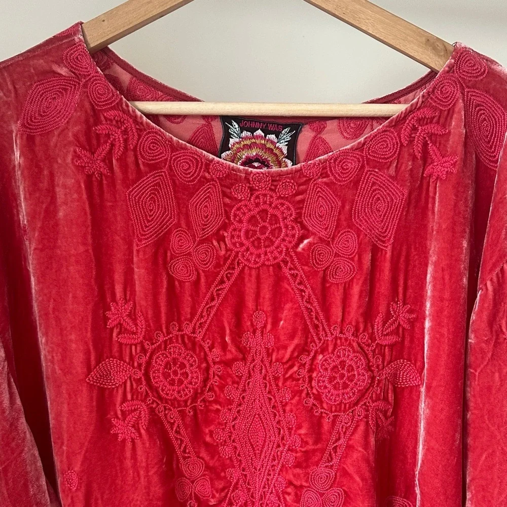 Johnny Was Velvet Liona Blouse size large - Picture 4 of 10